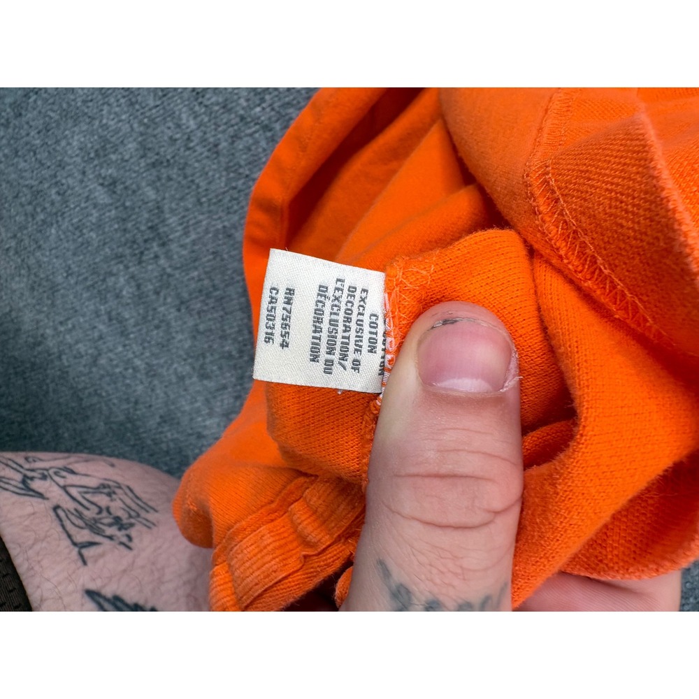Abercrombie & Fitch Mens Muscle Fit Polo Shirt Orange Cotton Large Short Sleeve - Picture 8 of 11